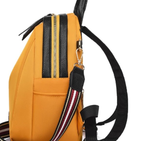Fashion Women Color Matching Backpack Multifunction Student Shoulder Bags The Ne